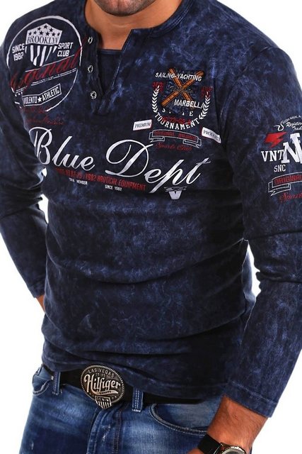 behype Langarmshirt VT-Blue mit ausgefallenem Print günstig online kaufen