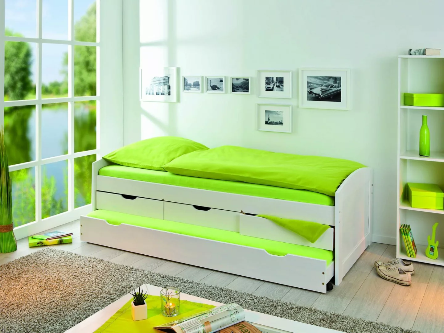 freiraum Funktionsbett Ulli I (B/H/T 205 x 63 x 98 cm), aus Massivholz in W günstig online kaufen