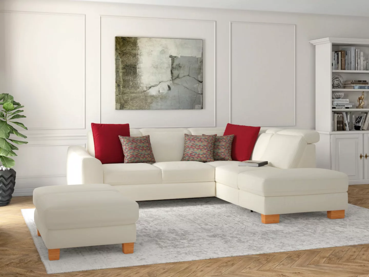 sit&more Ecksofa "Dundee L-Form", mit Federkern und Massivholzfüßen, wahlwe günstig online kaufen