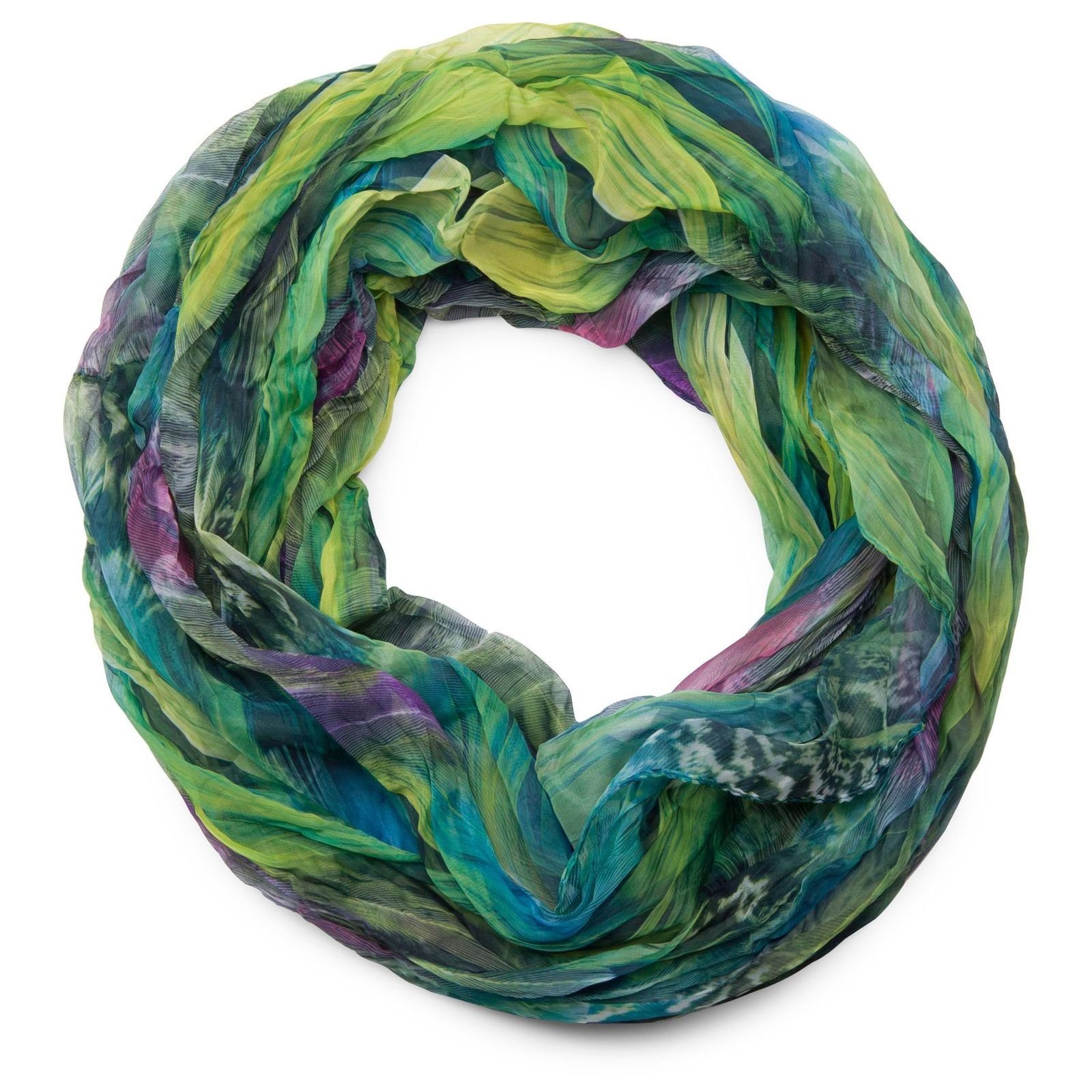 styleBREAKER Loop Loop mit Feder Muster, günstig online kaufen