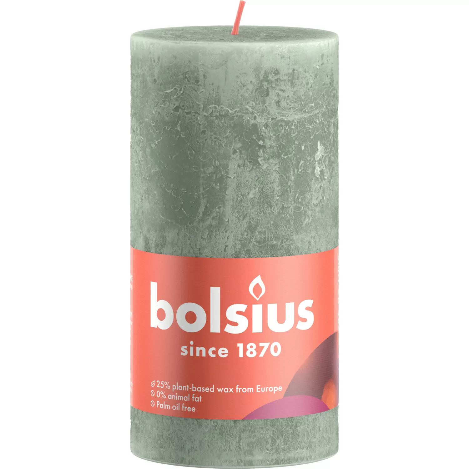 Bolsius Rustik-Kerze Shine Ø 6,8 cm x 13 cm Jadegrün günstig online kaufen