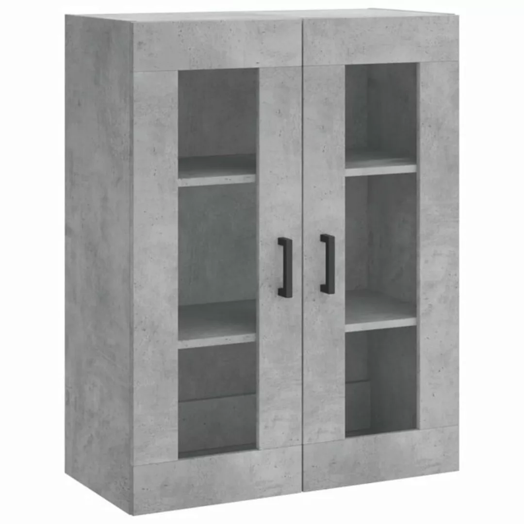 vidaXL Hängeschrank Wandschrank Betongrau 69,5x34x90 cm Glas Vitrine Hänges günstig online kaufen