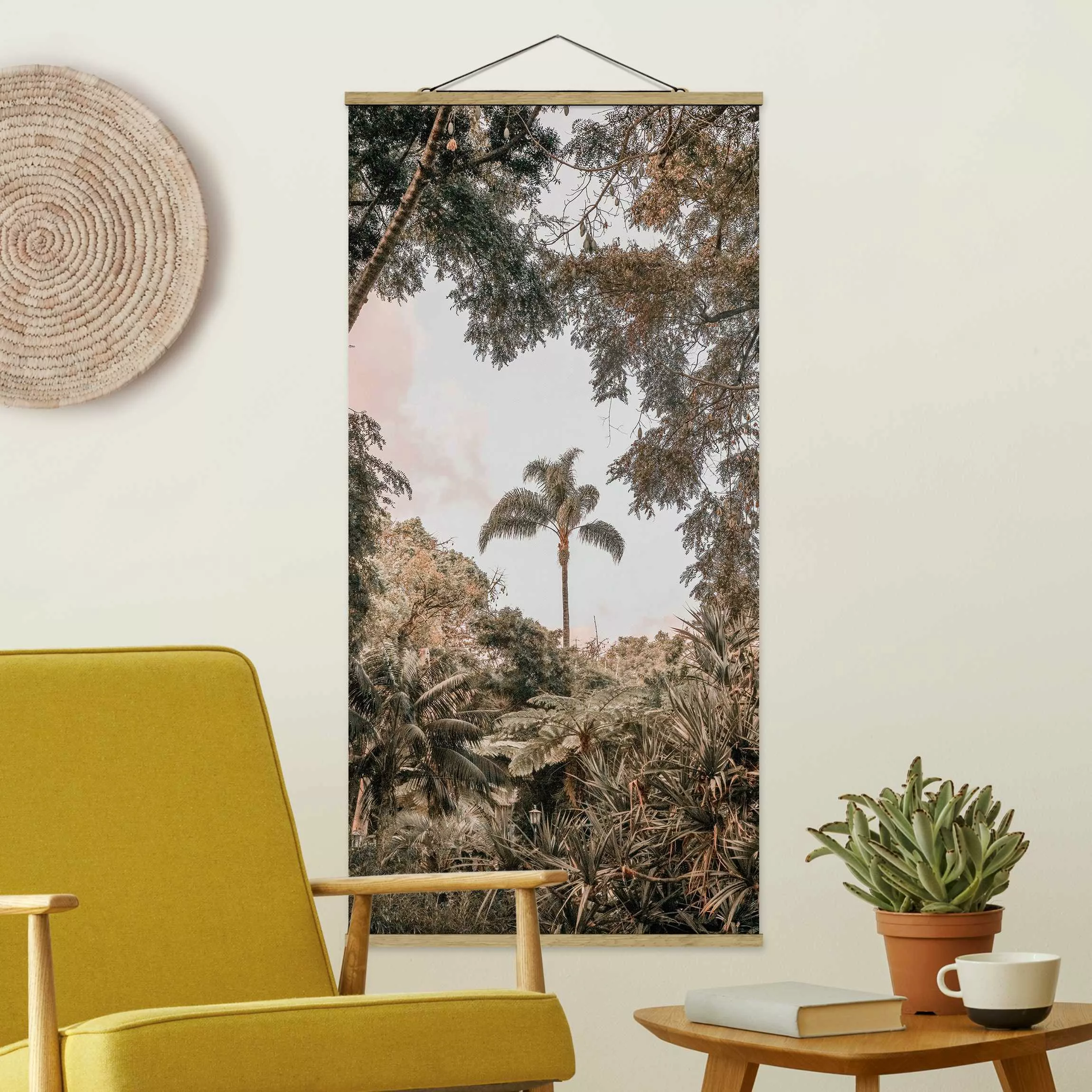 Stoffbild mit Posterleisten Garten auf Madeira günstig online kaufen