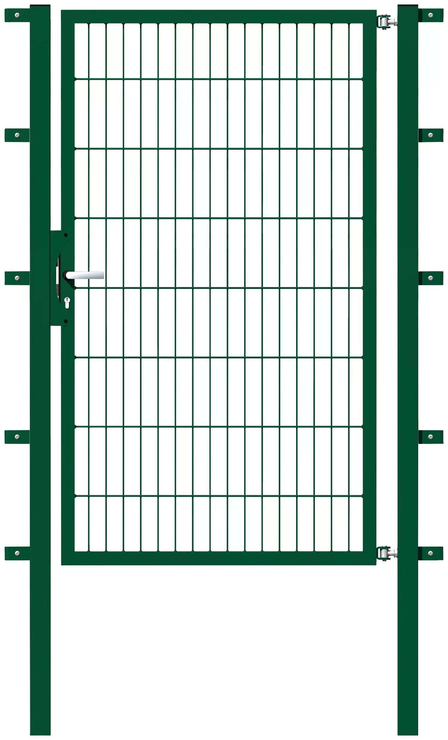 Metallzaun Einzeltor für Doppelstabmatte Grün z. Einbetonieren 160 cm x 100 günstig online kaufen