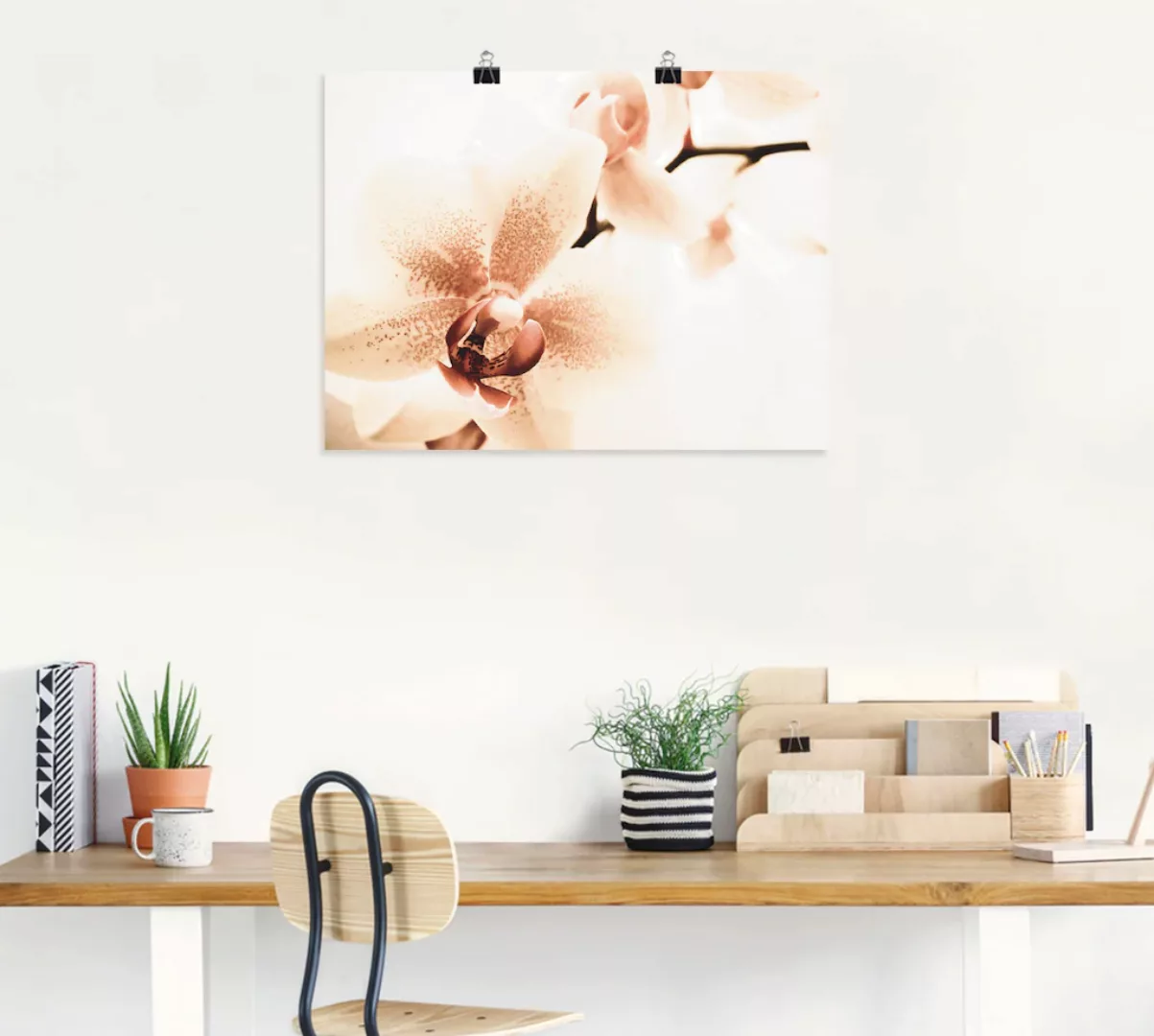 Artland Wandbild "Orchidee abstrakte Collage", Blumen, (1 St.) günstig online kaufen
