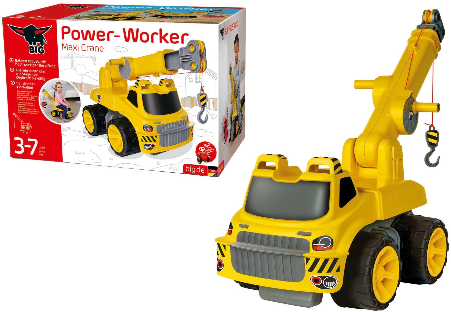 BIG Spielzeug-Kran BIG Power-Worker Maxi-Kran, Aufsitz-Kran, günstig online kaufen