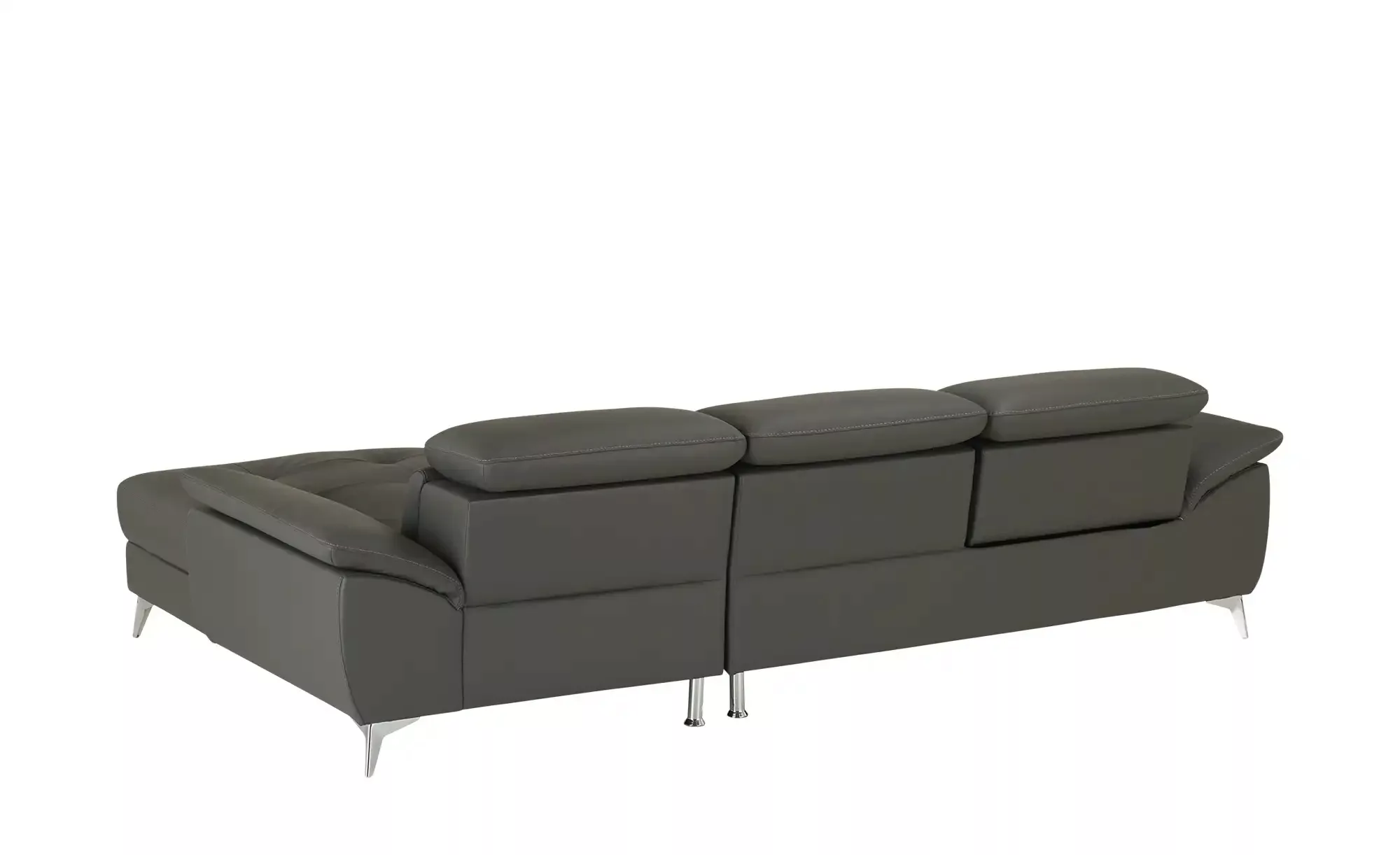 uno Leder-Ecksofa  Danae klein ¦ grau ¦ Maße (cm): B: 282 H: 78 T: 166.0 Po günstig online kaufen