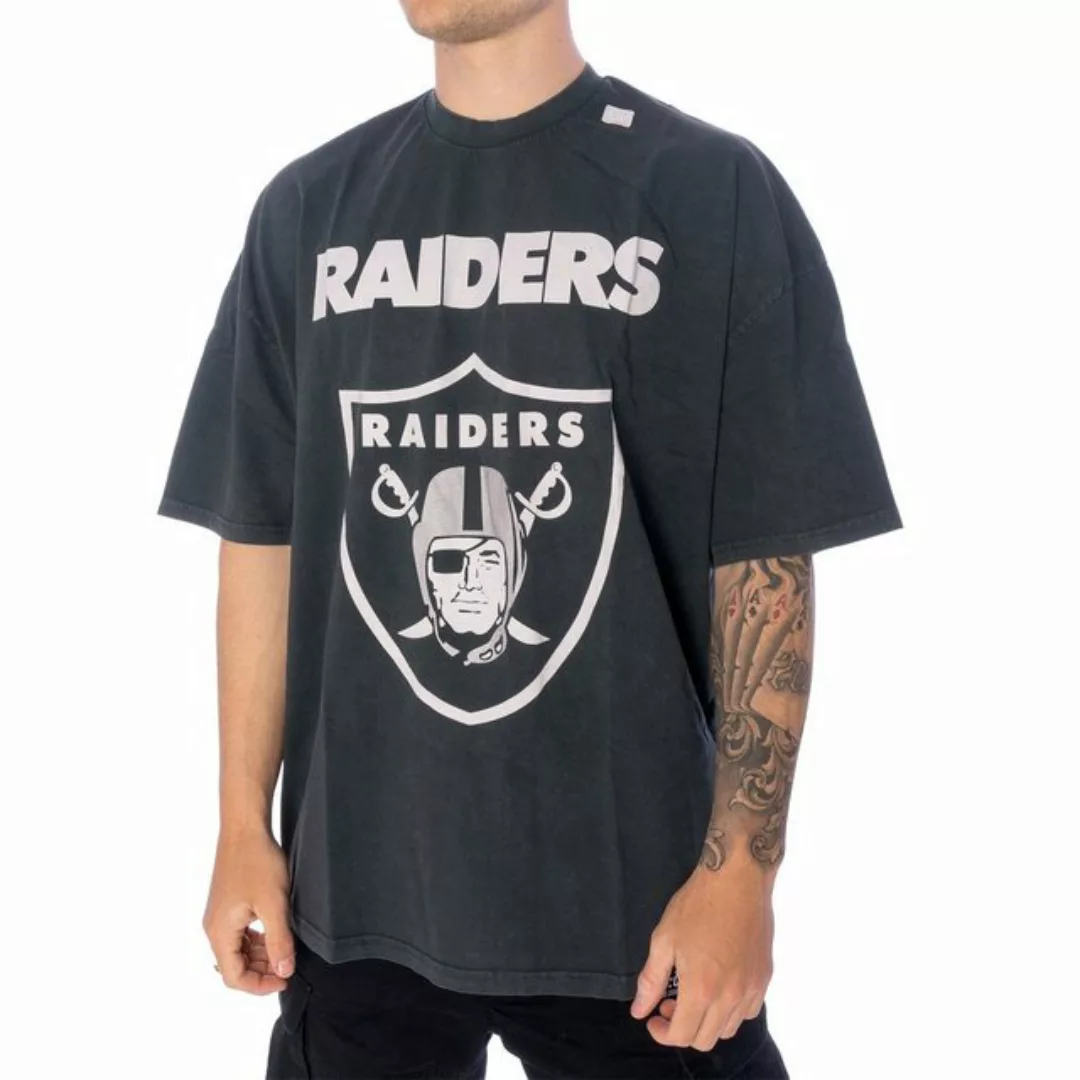 Recovered T-Shirt NFL Raiders Shield Oversized Washed GOTS zertifizierte Bi günstig online kaufen