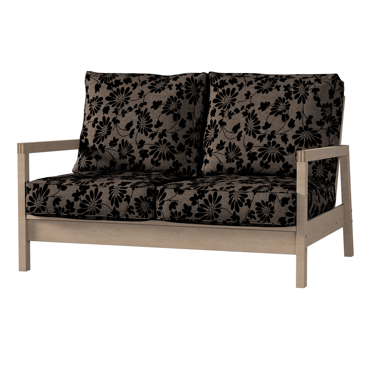 Bezug für Lillberg 2-Sitzer Sofa, braun-schwarz, Sofahusse, Lillberg 2-Sitz günstig online kaufen