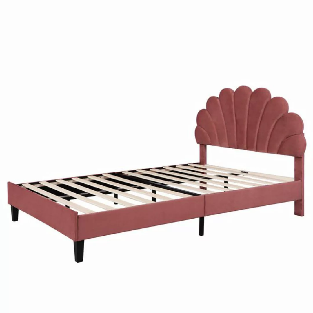 EXTSUD Polsterbett Polsterbett Doppelbett 140 x 200 cm mit blumenförmigem K günstig online kaufen