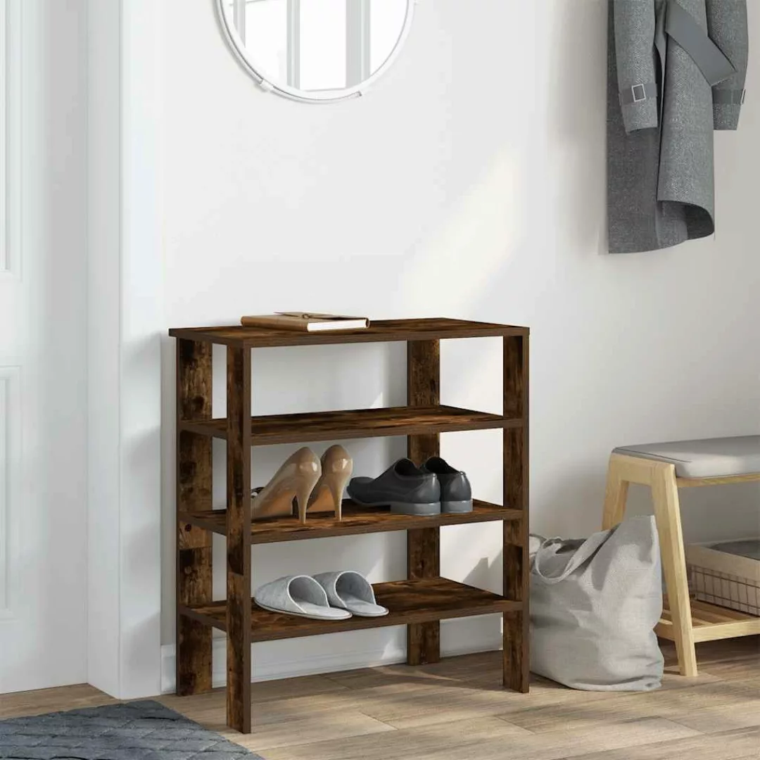 vidaXL Schuhregal Schuhregal Räuchereiche 61x32x70 cm günstig online kaufen