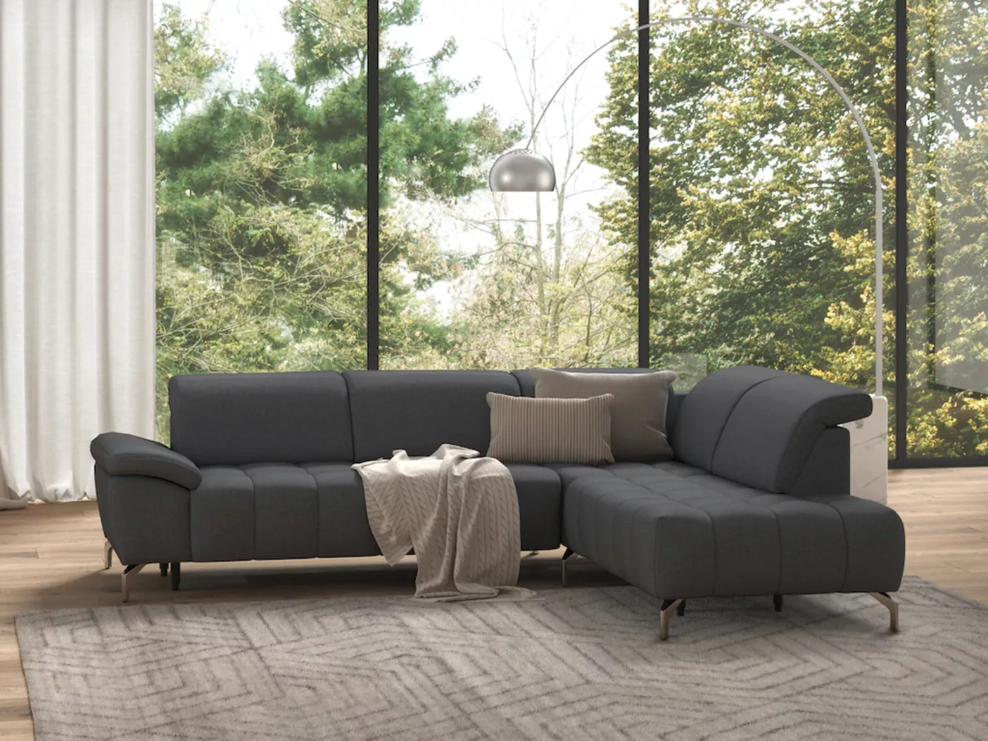 sit&more Ecksofa »Cool L-Form«, wahlweise mit Kopfteilverstellung und Vorzi günstig online kaufen