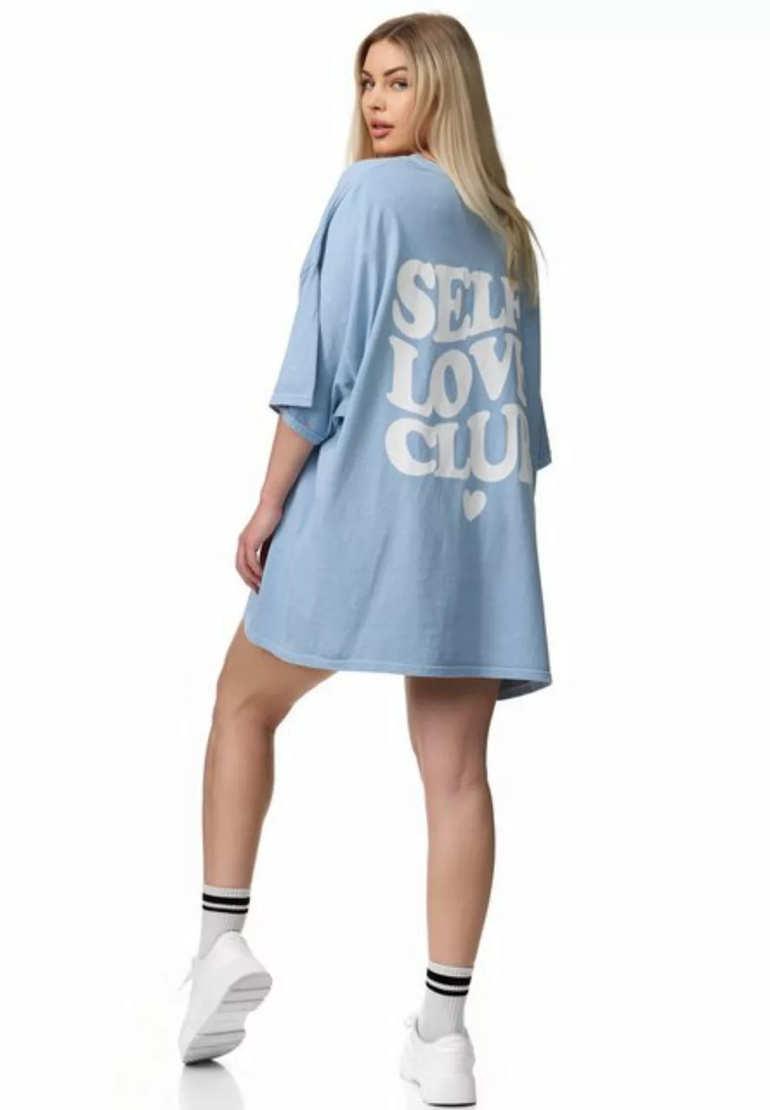 Worldclassca T-Shirt Worldclassca Oversized Print LOVE CLUB T-Shirt lang So günstig online kaufen