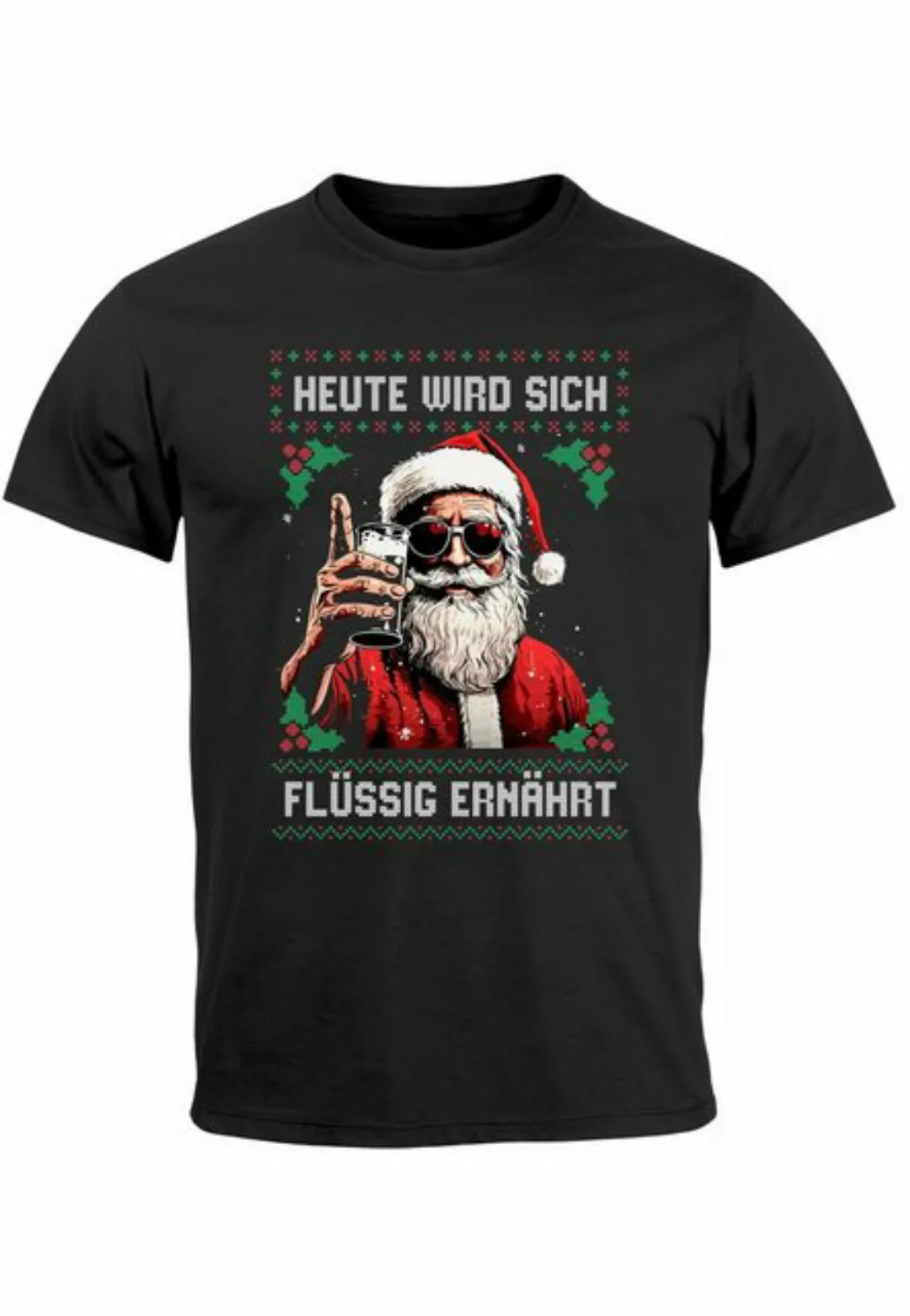 MoonWorks Print-Shirt Herren T-Shirt Weihnachten Spruch lustig Heute wird s günstig online kaufen