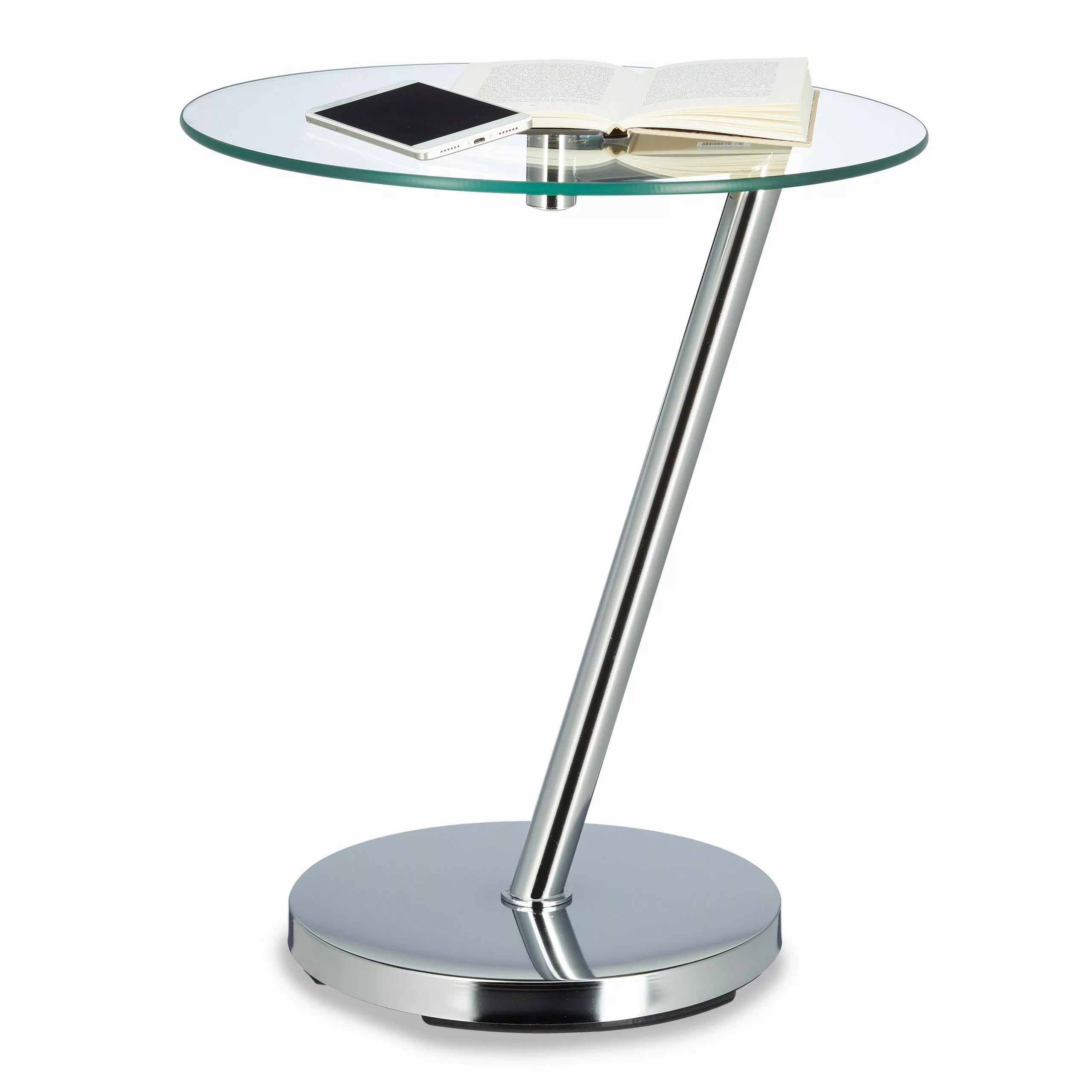 relaxdays Beistelltisch Kaffeetisch Glas und Metall günstig online kaufen