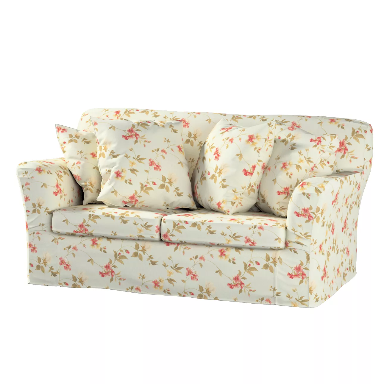 Bezug für Tomelilla 2-Sitzer Sofa nicht ausklappbar, blau-rosa, Sofahusse, günstig online kaufen
