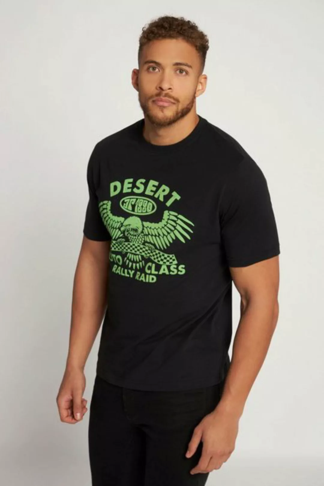 JP1880 T-Shirt T-Shirt Halbarm Desert Eagle Print Rundhals günstig online kaufen