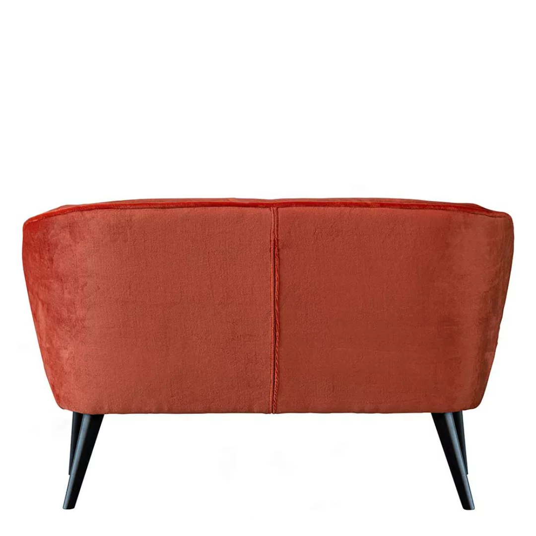 Modernes Einzelsofa in Apricot und Schwarz 45 cm Sitzhöhe günstig online kaufen