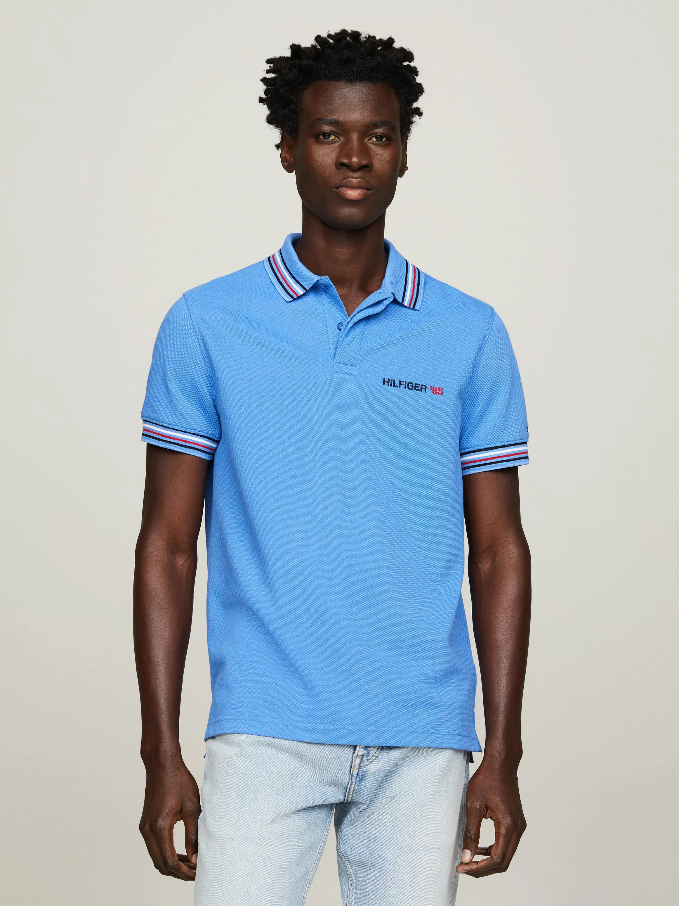 Tommy Hilfiger Poloshirt CONTRAST GLOBAL STRIPE REG POLO mit kontrastfarben günstig online kaufen