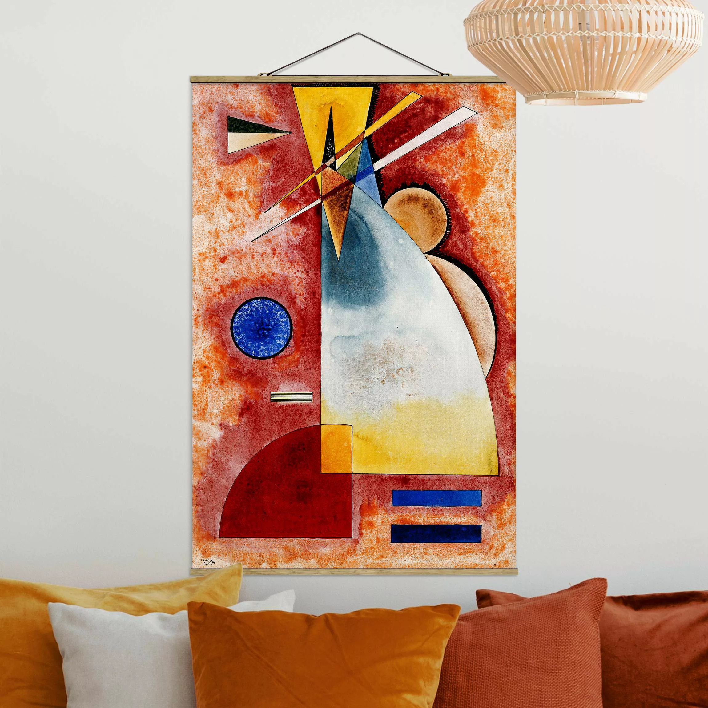 Stoffbild Abstrakt mit Posterleisten - Hochformat Wassily Kandinsky - Inein günstig online kaufen