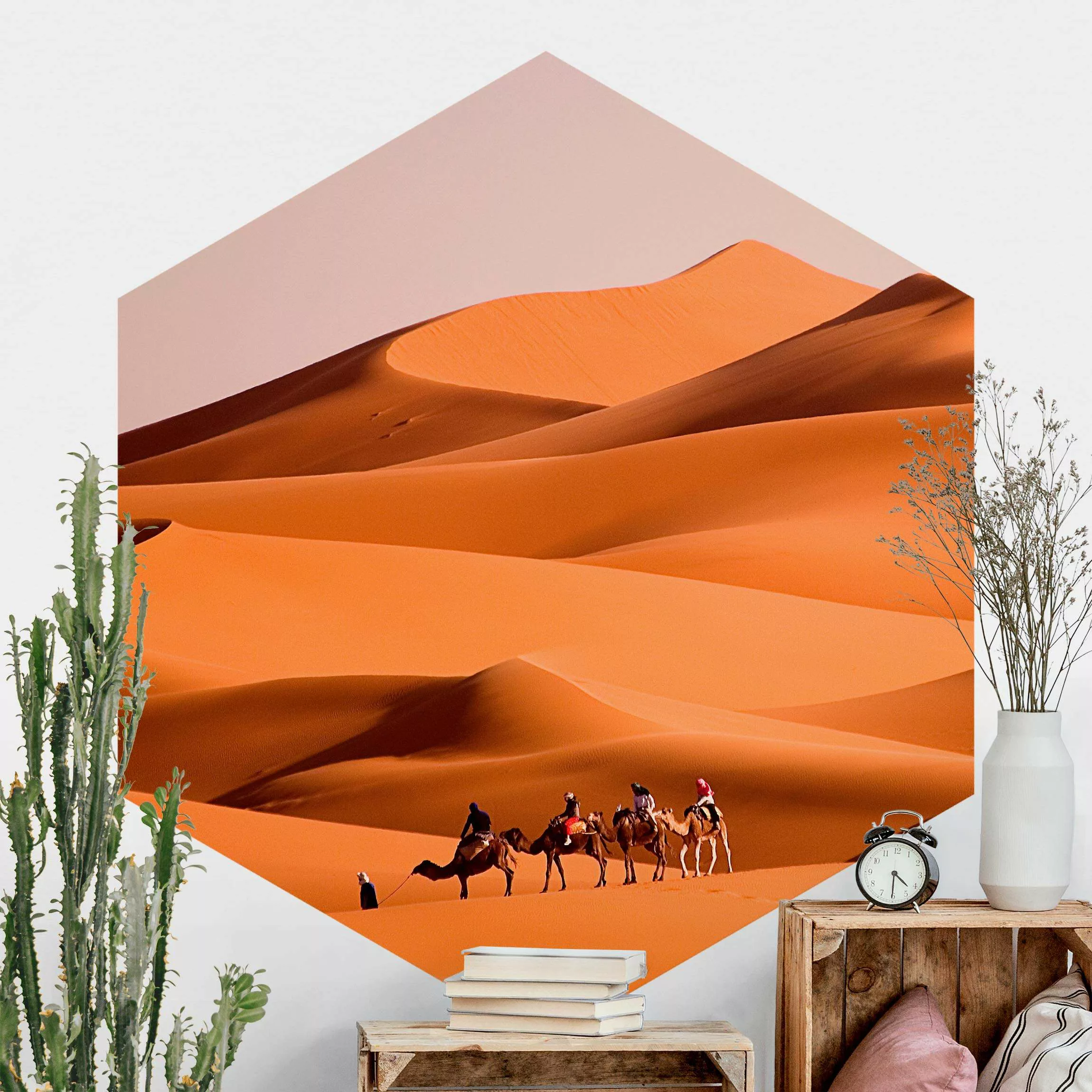 Hexagon Fototapete selbstklebend Namib Desert günstig online kaufen