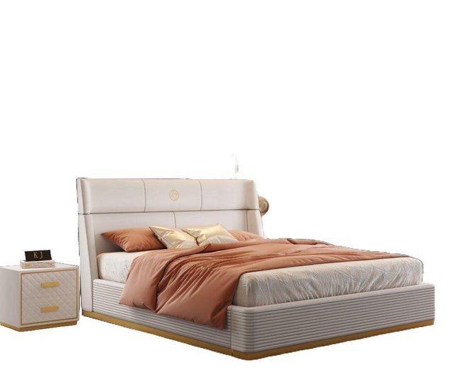 JVmoebel Bett, Modernes Design Bett xxl Betten Luxus Stil Doppel Hotel Text günstig online kaufen