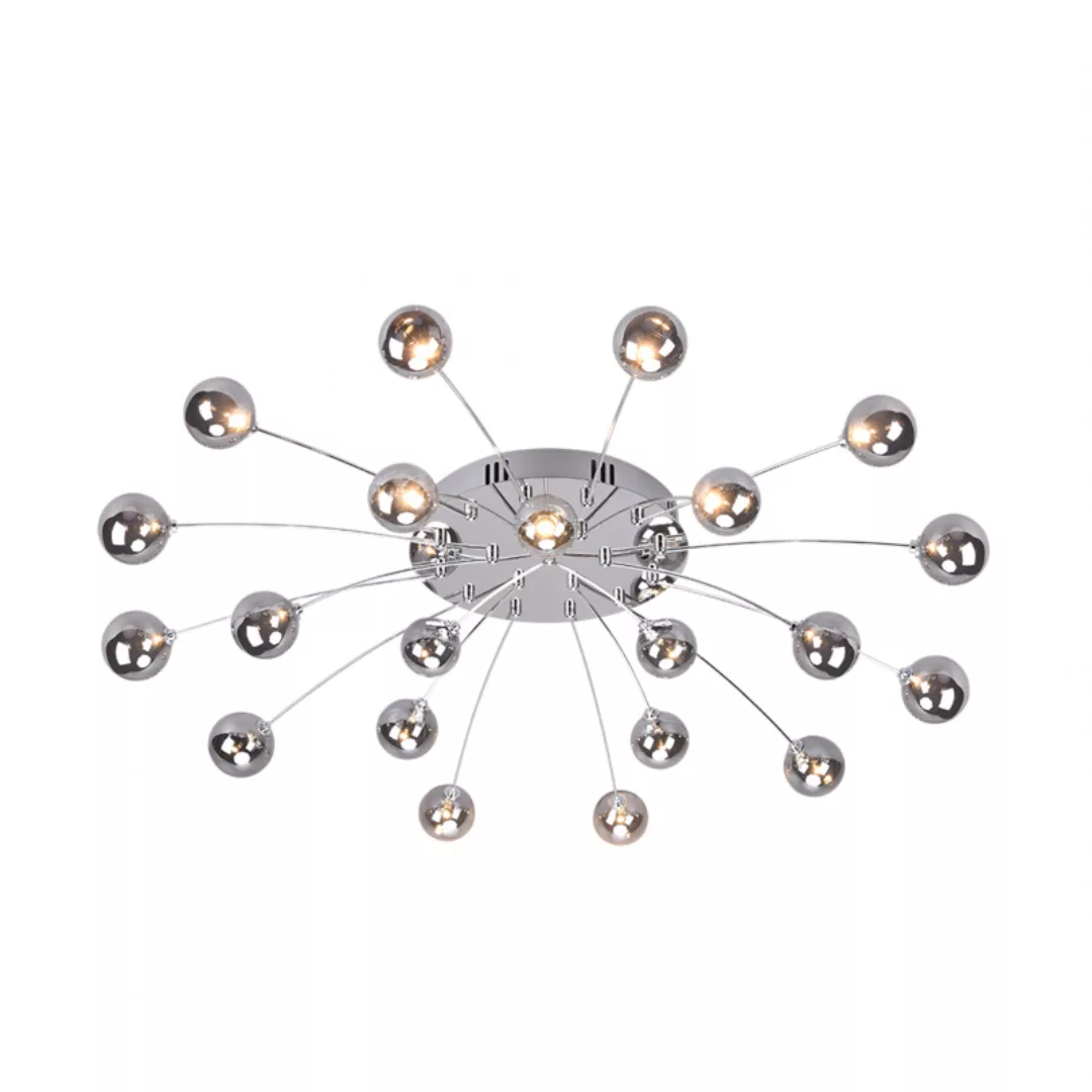 LED-Deckenlampe Bullet, 21-flammig, chrom günstig online kaufen