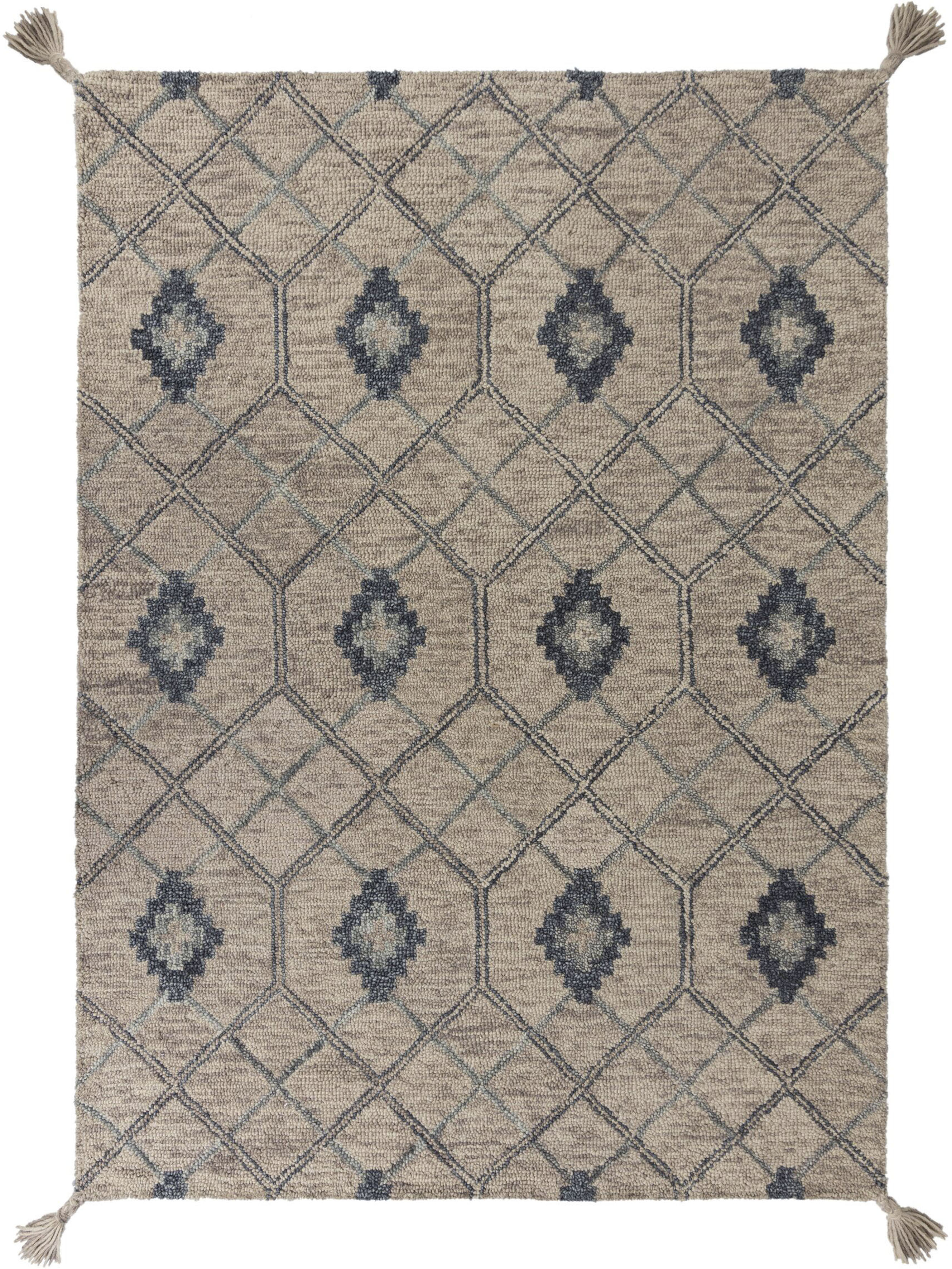 FLAIR RUGS Wollteppich »Diego«, rechteckig, 40 mm Höhe, fußbodenheizungsgee günstig online kaufen