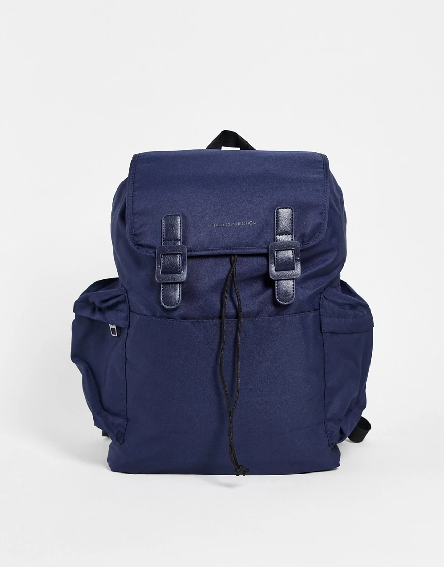 French Connection – Rucksack in Marineblau mit Umschlag günstig online kaufen