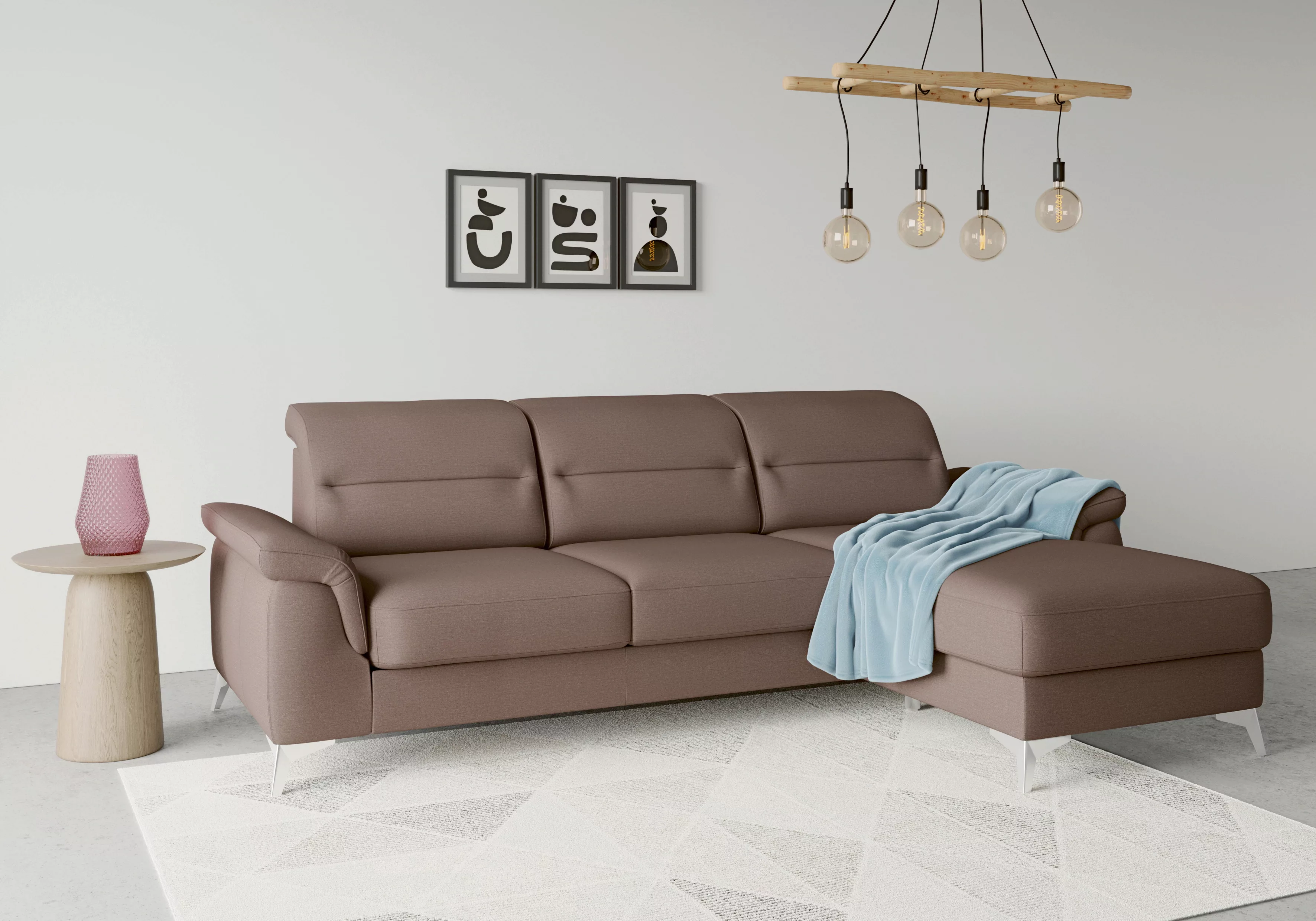 sit&more Ecksofa "Sinatra L-Form", mit Recamiere, optinal mit Kopfteilverst günstig online kaufen