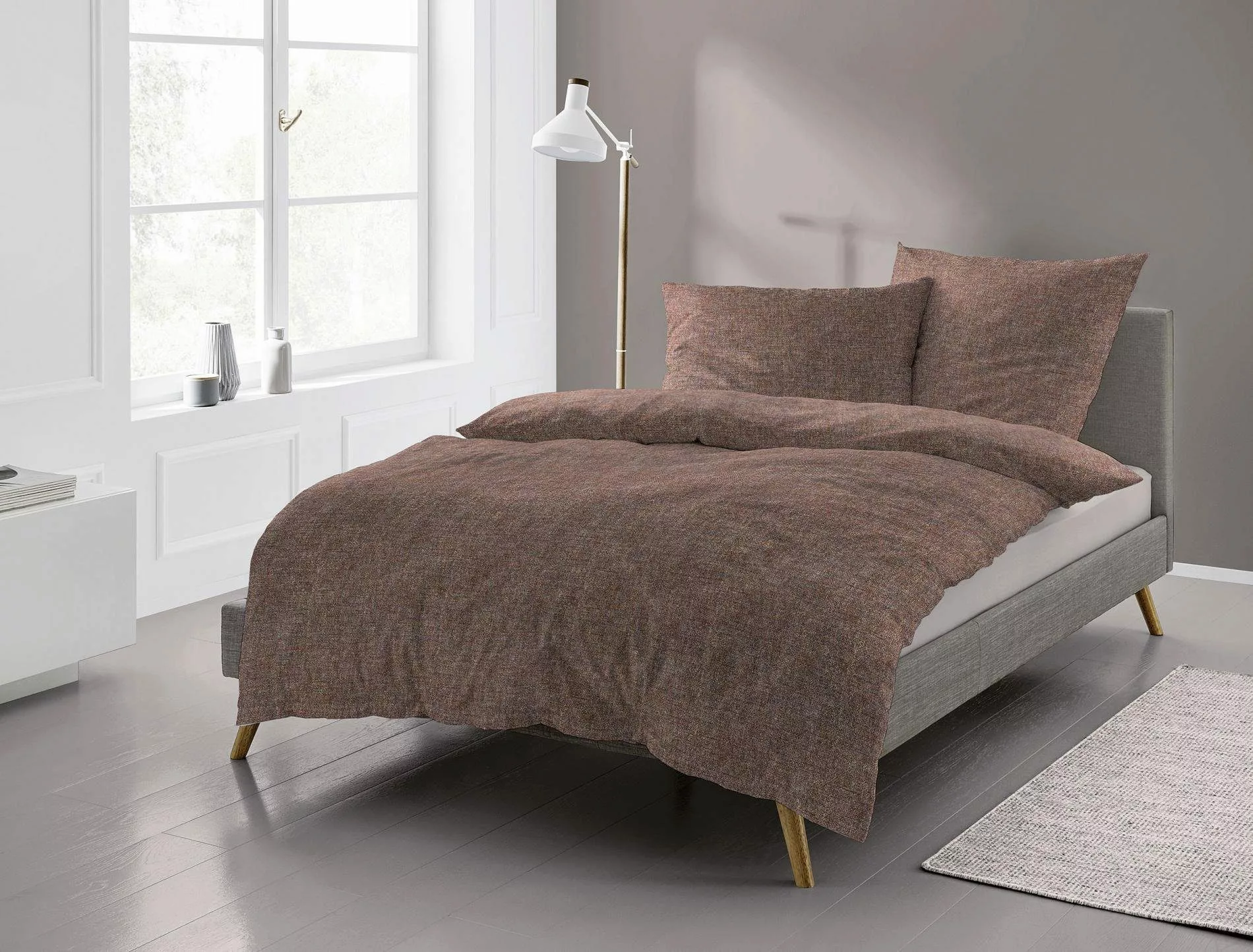 Irisette Bettwäsche Mink 8835, Biber, 2 günstig online kaufen