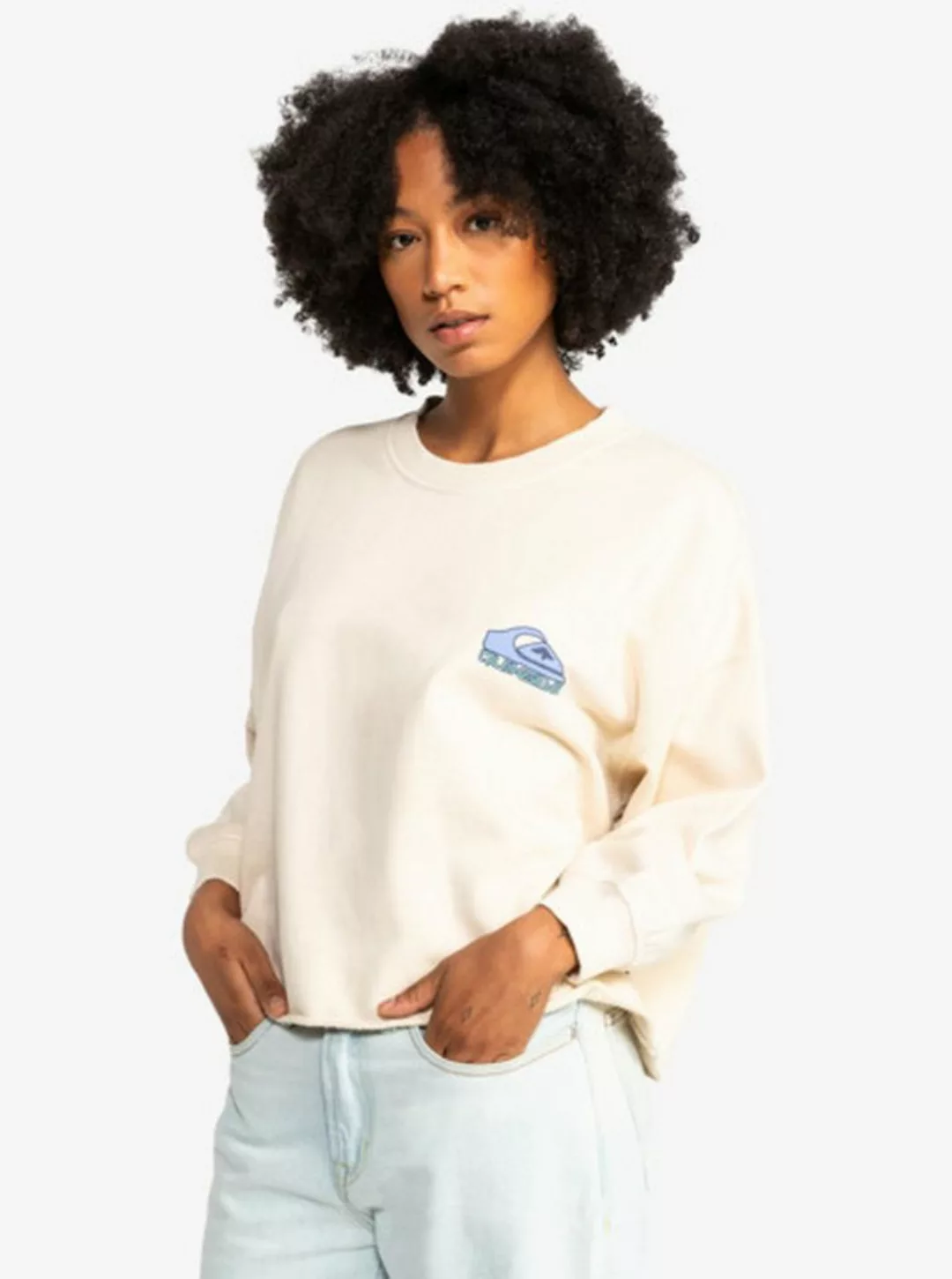 Quiksilver Sweatshirt Quiksilver Sweatshirt Crop Crew Screen Birch S günstig online kaufen