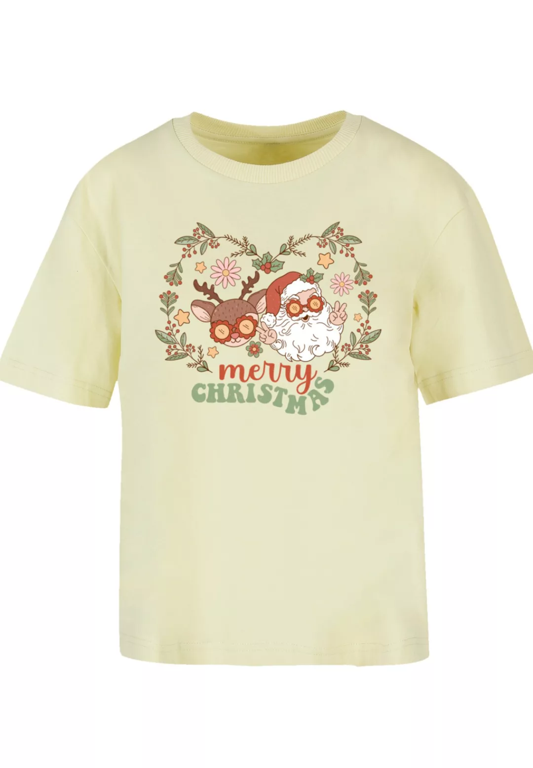 F4NT4STIC T-Shirt "Weihnachten Hippie Santa And Reindeer", Premium Qualität günstig online kaufen