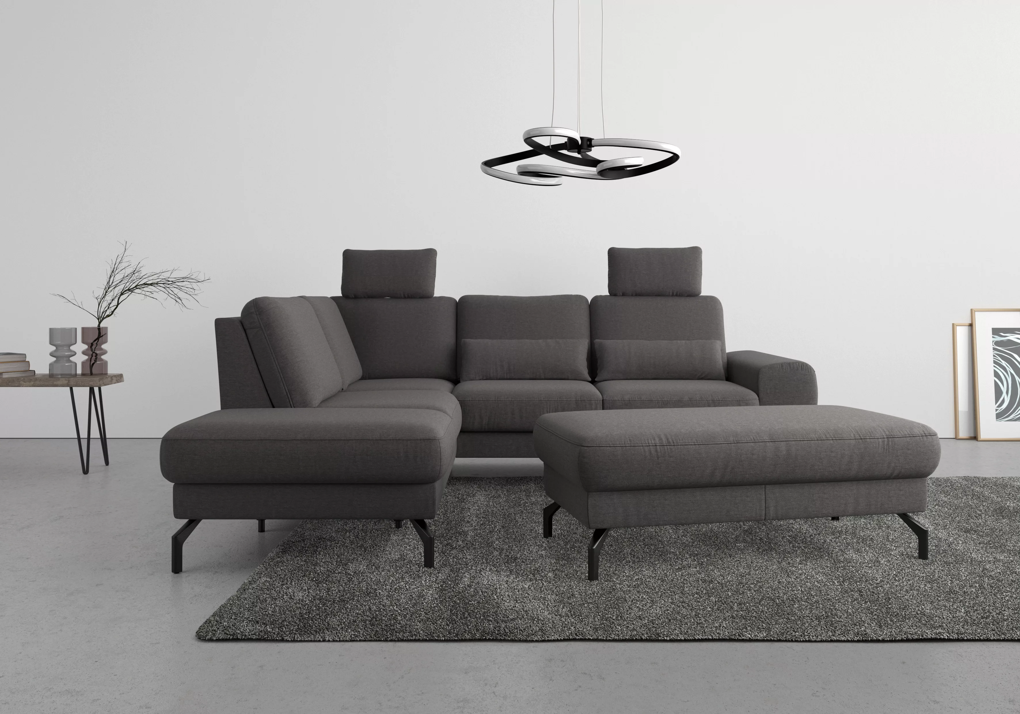 sit&more Ecksofa "Cinturo L-Form", inklusive Sitztiefenverstellung und Fede günstig online kaufen
