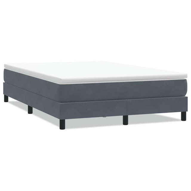 vidaXL Boxspringbett, Boxspringbett ohne Matratze Dunkelgrau 160x220 cm Sam günstig online kaufen