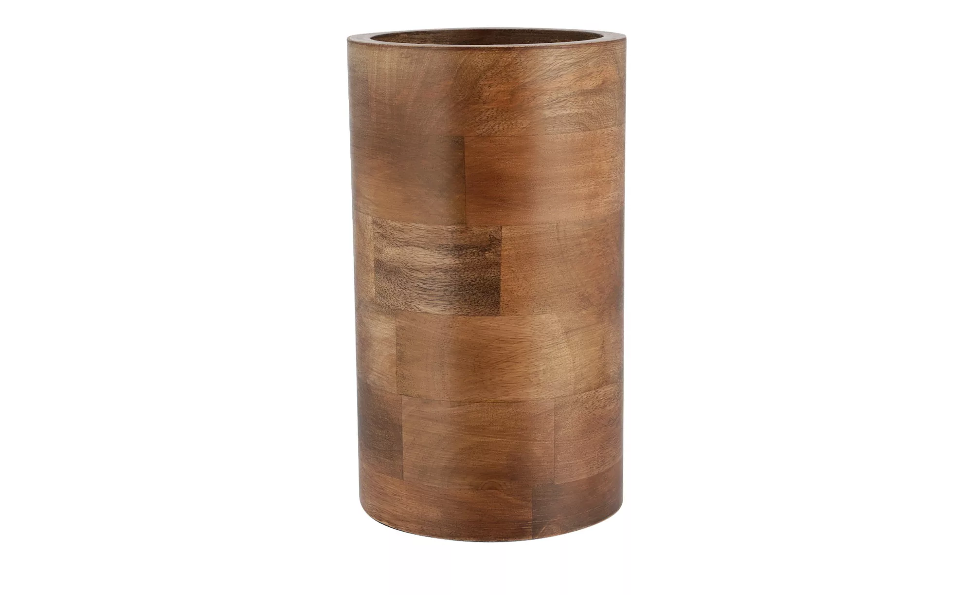 Deko Vase ¦ holzfarben ¦ Holz ¦ Maße (cm): H: 23  Ø: 13 Accessoires > Vasen günstig online kaufen