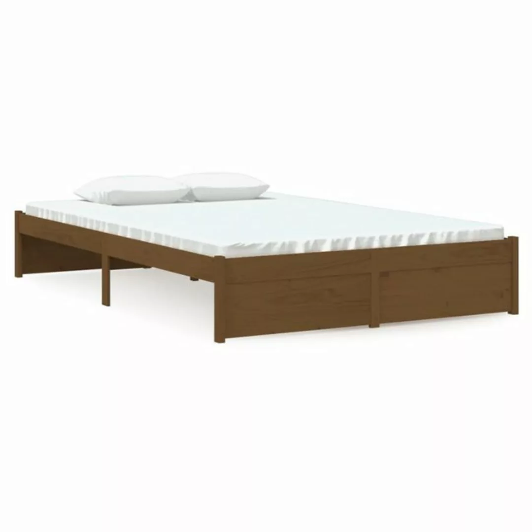 furnicato Bett Massivholzbett Honigbraun 120x190 cm günstig online kaufen