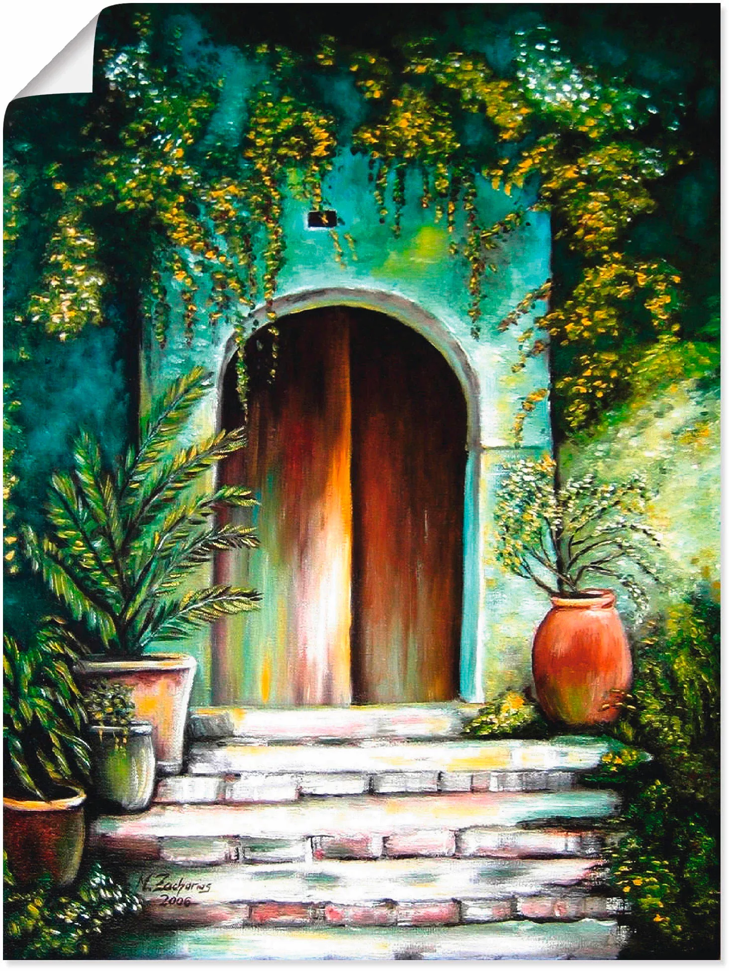 Artland Wandbild »Mediterranes Gartenparadies«, Fenster & Türen, (1 St.), a günstig online kaufen