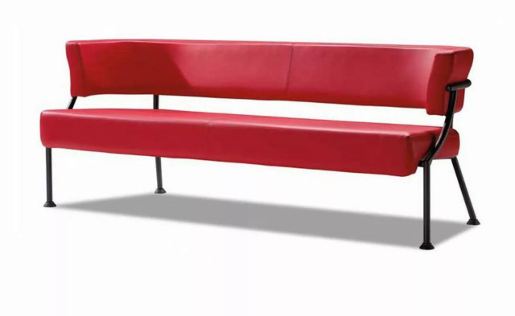 JVmoebel 3-Sitzer Roter Leder Dreisitzer Wohnzimmer Designer Polstercouch S günstig online kaufen