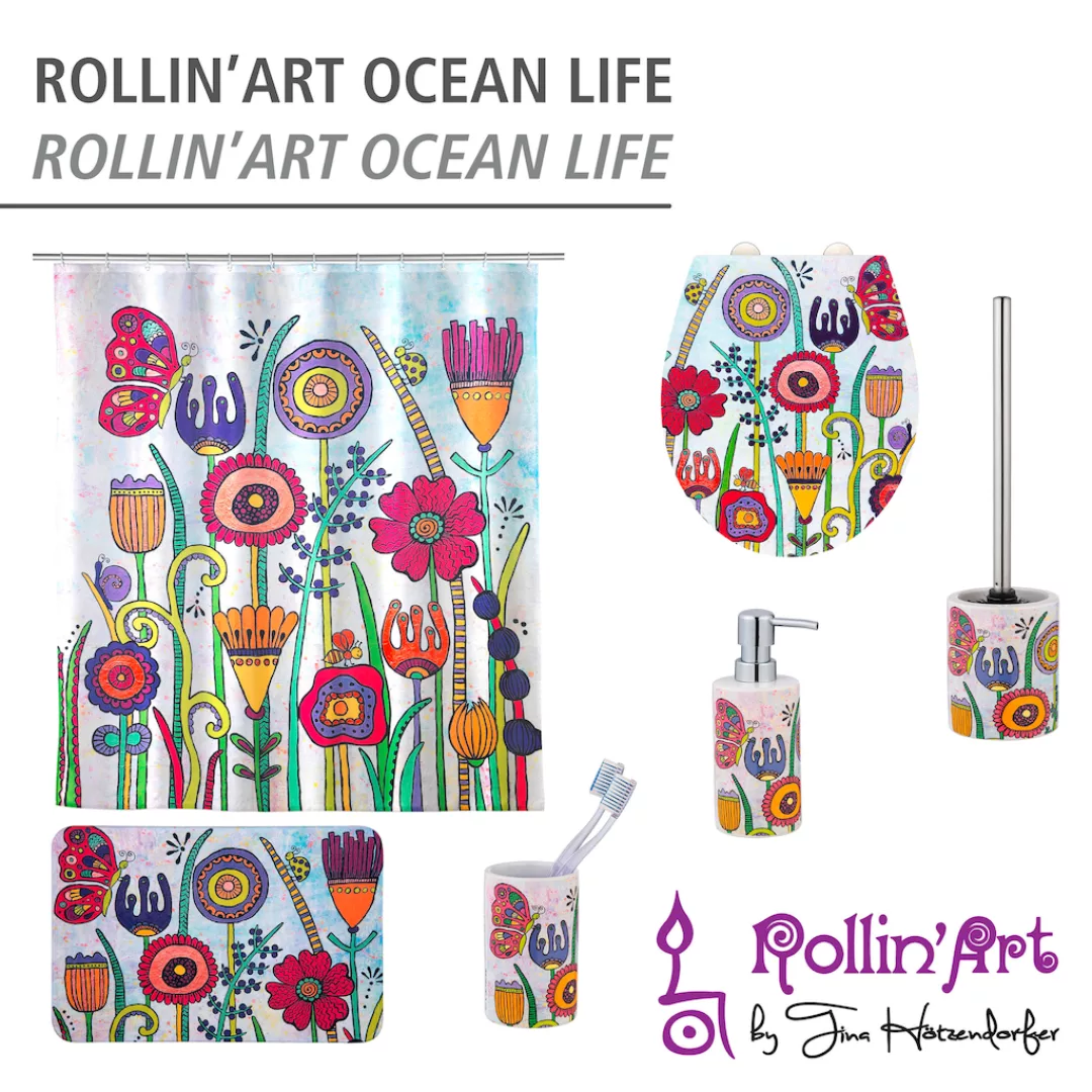 WENKO Duschvorhang »Rollin'Art Full Bloom« günstig online kaufen