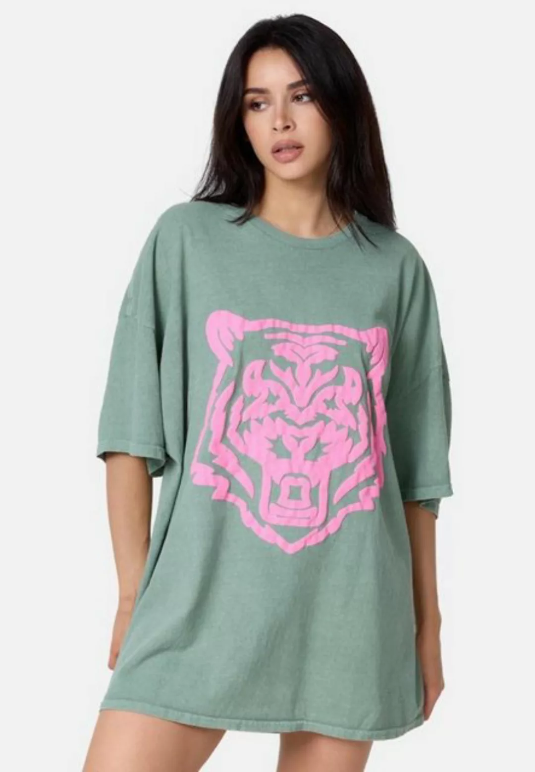 Worldclassca Print-Shirt Worldclassca Oversized Animal Print T-Shirt lang S günstig online kaufen
