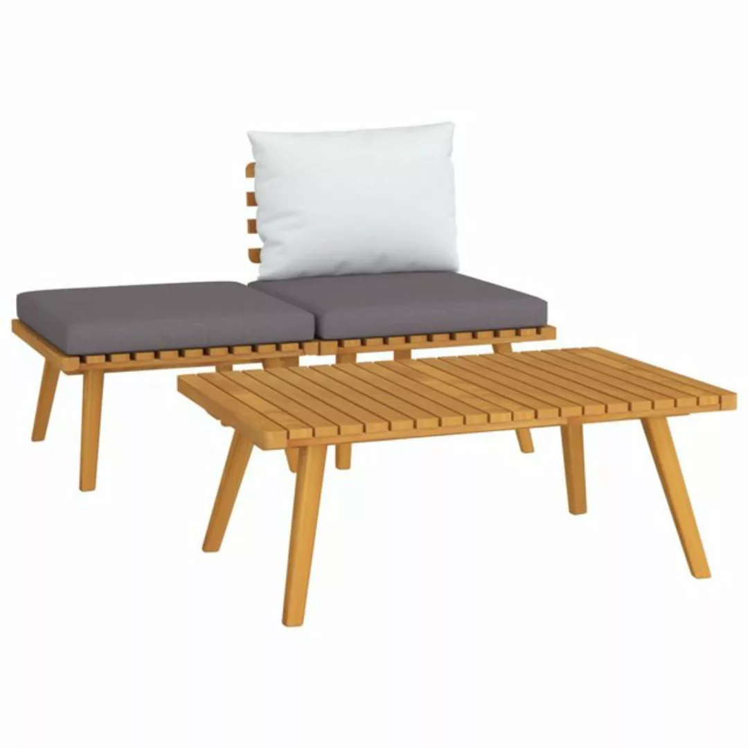 3-tlg. Garten-lounge-set Mit Kissen Massivholz Akazie günstig online kaufen