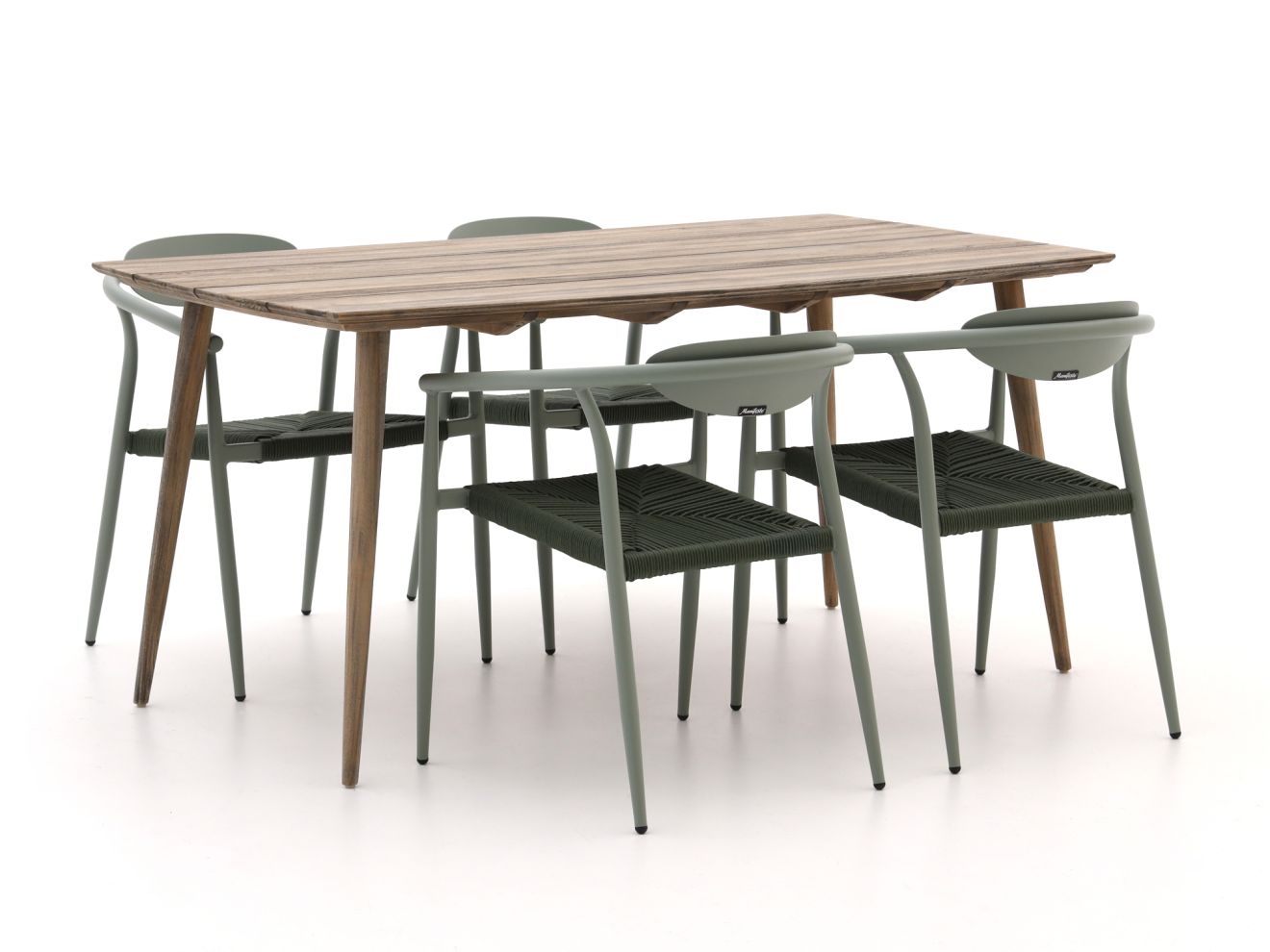 Manifesto Cavone/ROUGH-K 160 cm Gartenmöbel-Set 5-teilig stapelbar günstig online kaufen