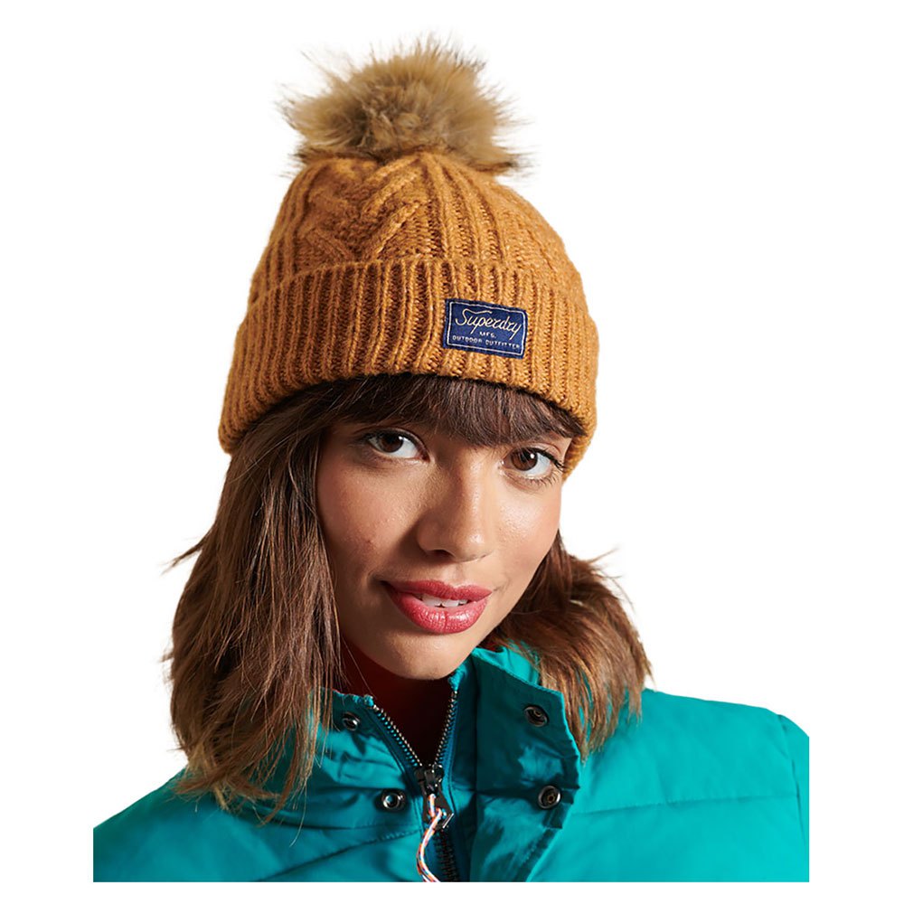 Superdry Cable Lux Mütze One Size Turmeric Tan Marl günstig online kaufen