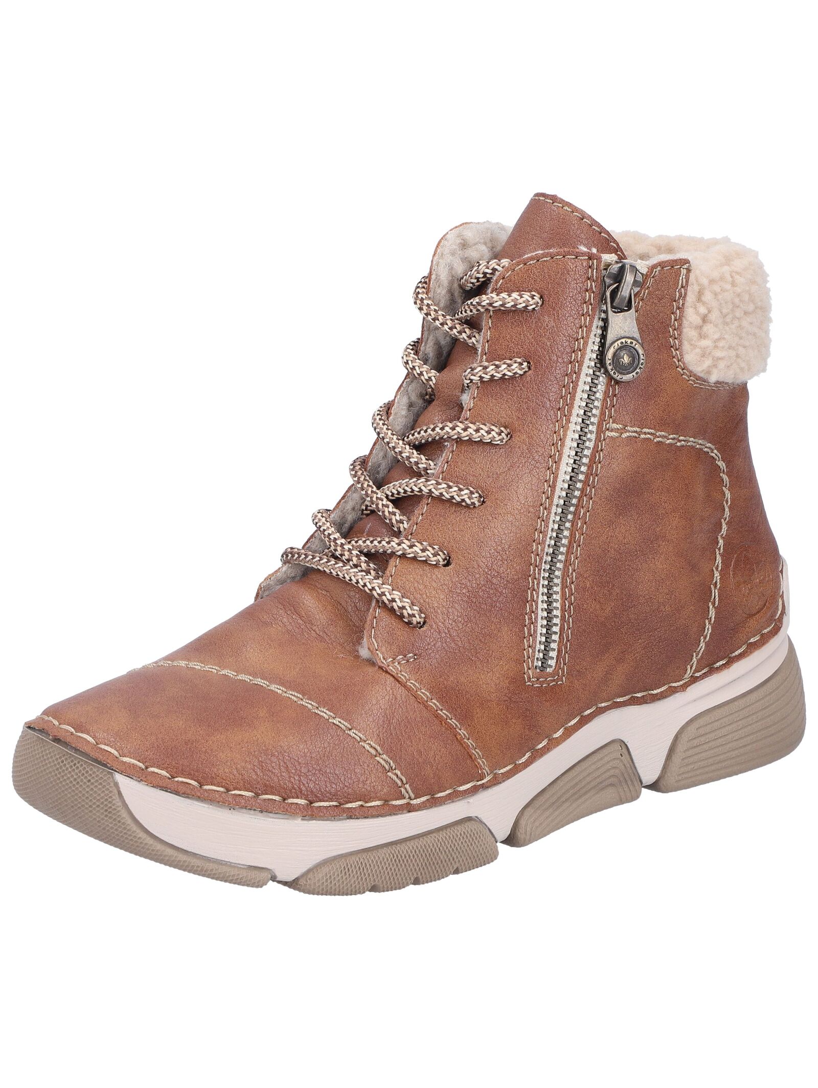 Rieker Schnürstiefelette "Rieker Stiefelette Lederimitat/Textil" günstig online kaufen