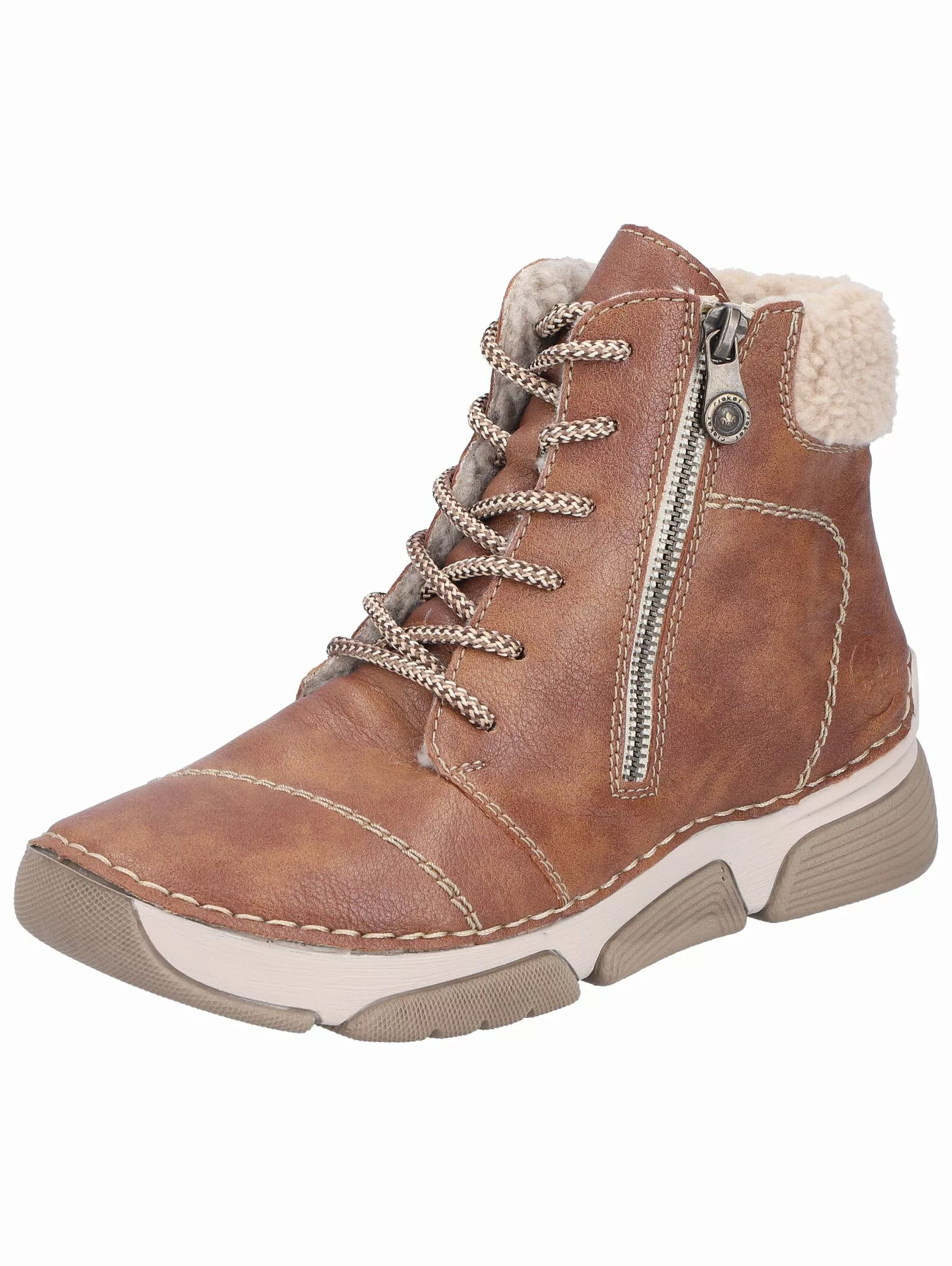 Rieker Schnürstiefelette "Rieker Stiefelette Lederimitat/Textil" günstig online kaufen