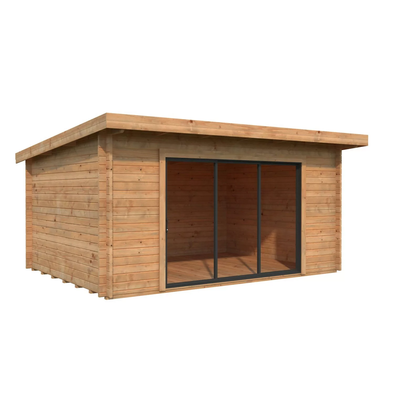 Palmako Gartenhaus Lea Slide Plus Braun Tauchgrundiert 450 cm x 330 cm günstig online kaufen