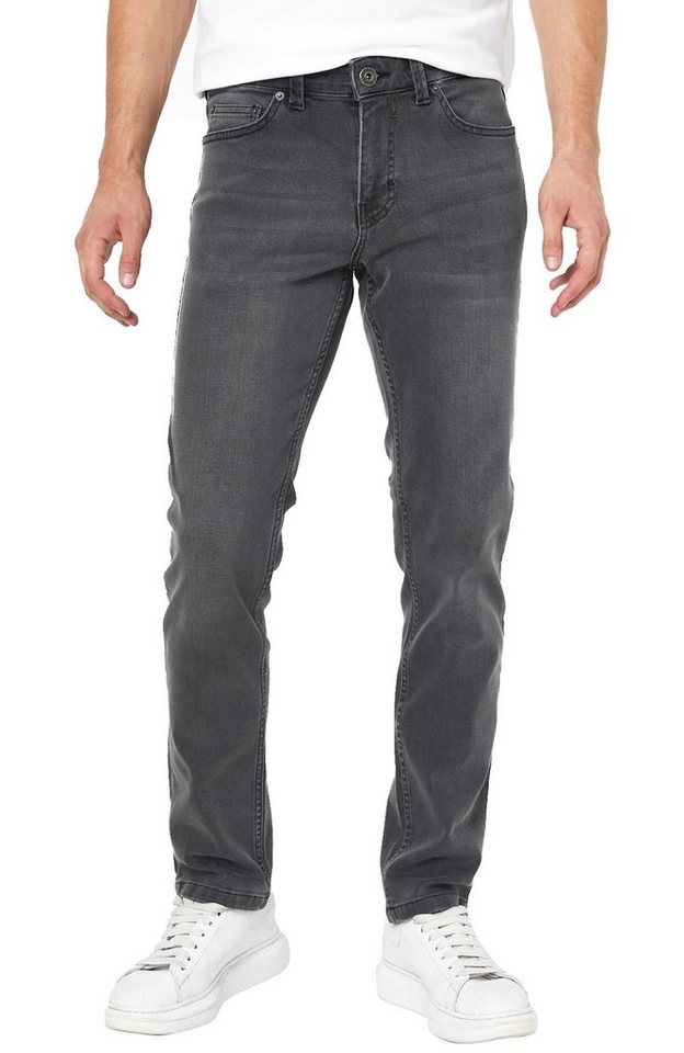 Smith & Solo Slim-fit-Jeans Jeans Herren 5-Pocket Design, Slimfit, Grau günstig online kaufen