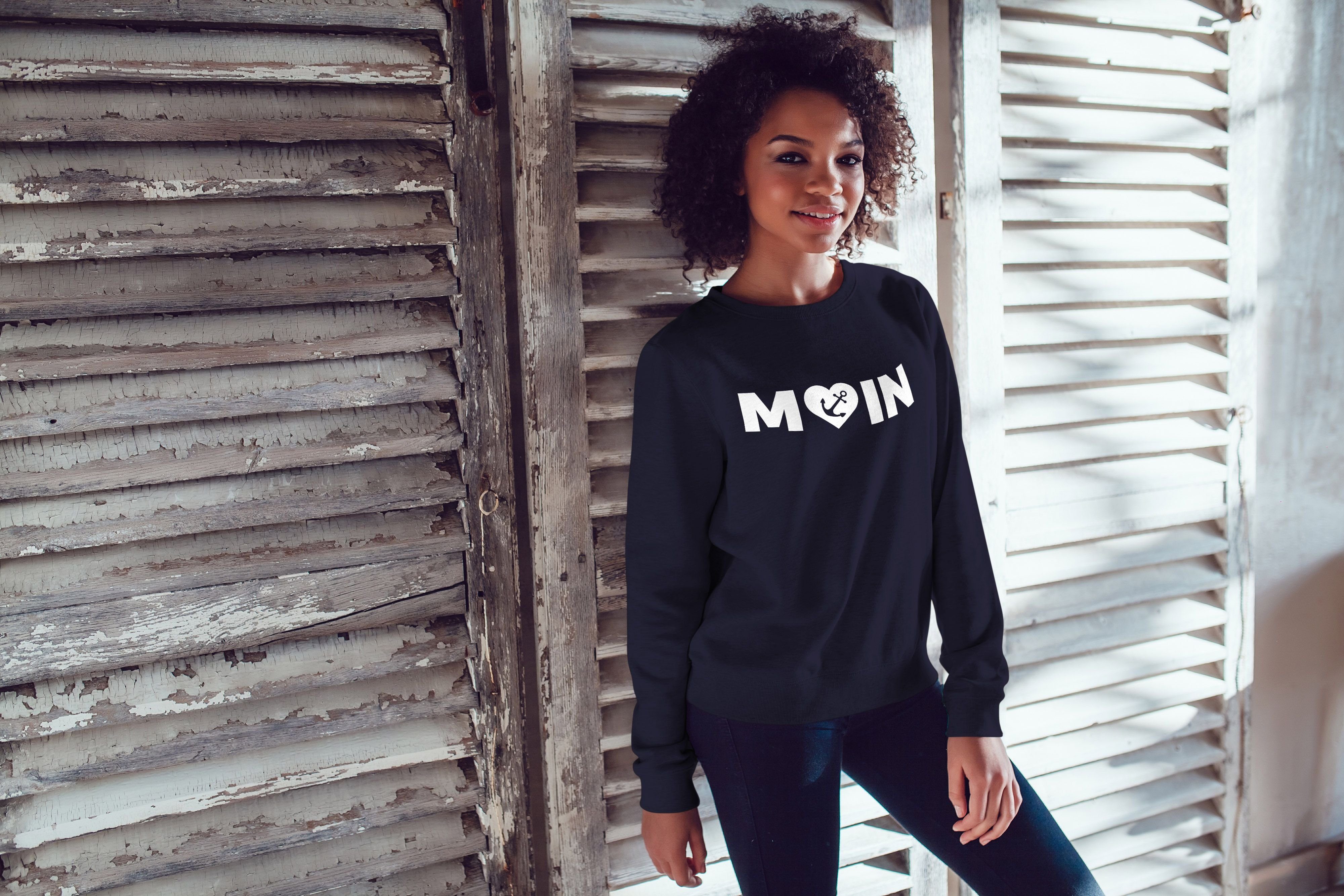 MoonWorks Sweatshirt Sweatshirt Damen Aufdruck Moin günstig online kaufen