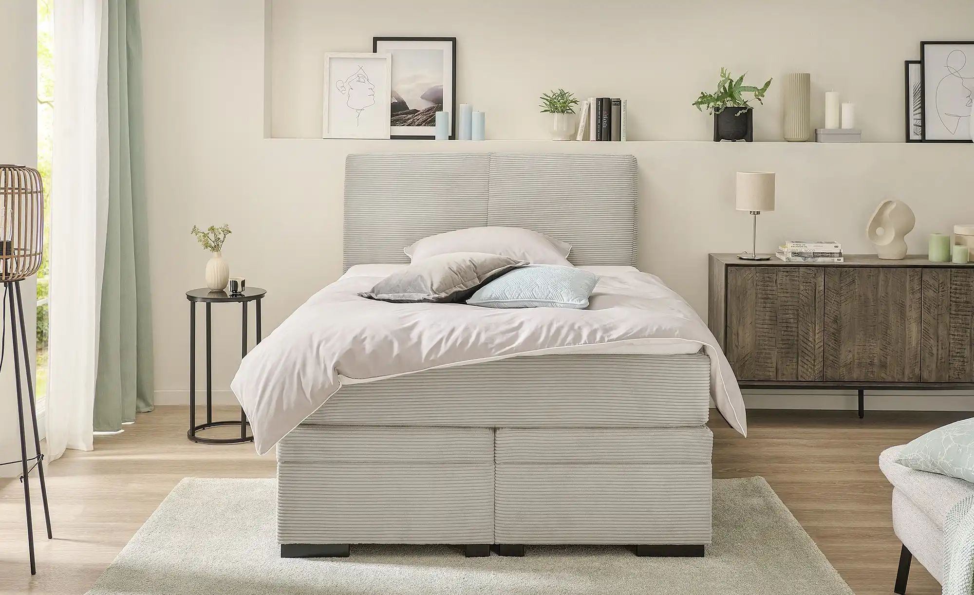 Boxi Boxspringbett mit Bettkasten Boxi Classic ¦ beige ¦ Maße (cm): B: 140 günstig online kaufen